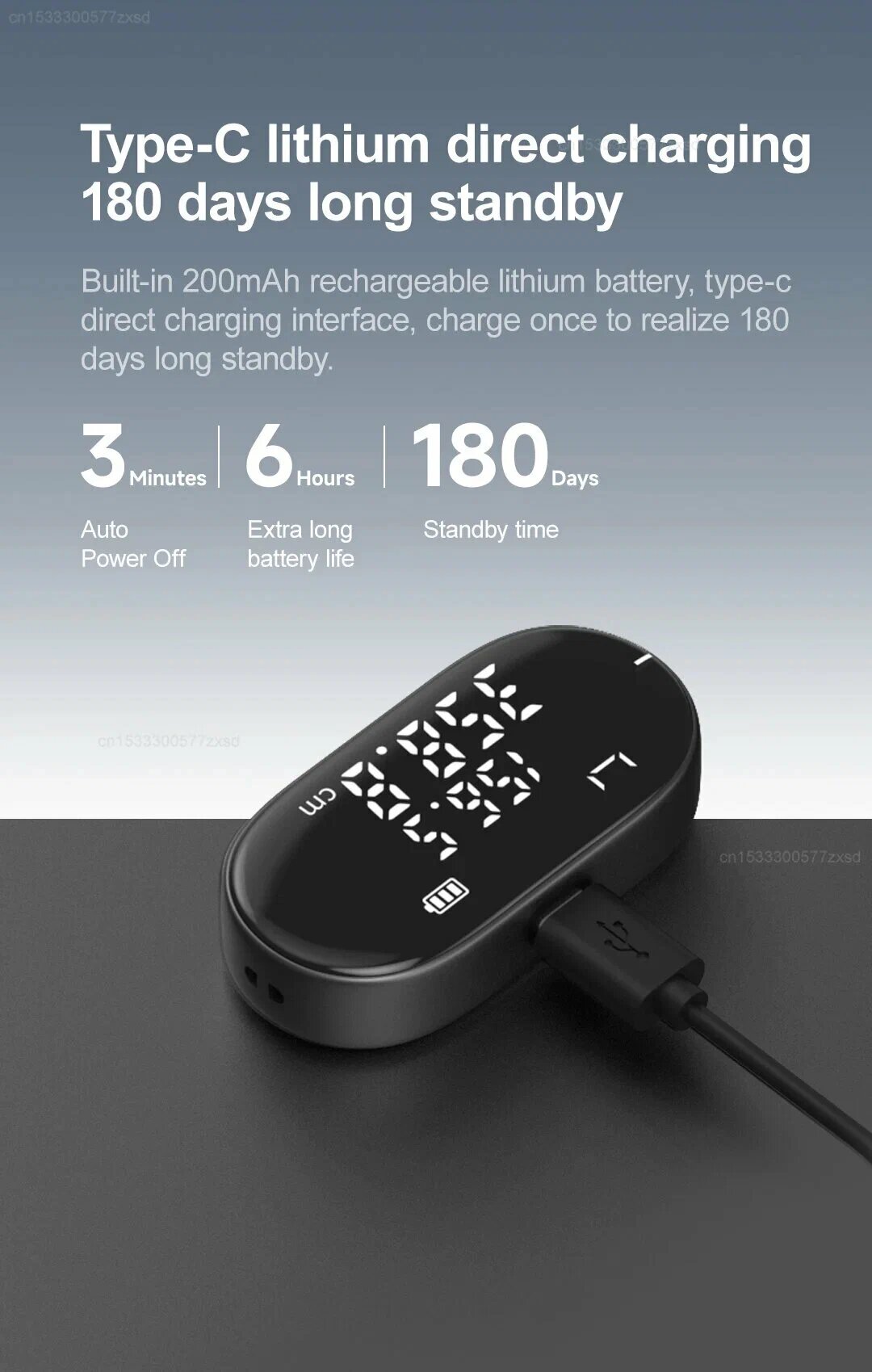 Изображение Умная рулетка ATuMan Q2 Flexible Electronic Ruler EU