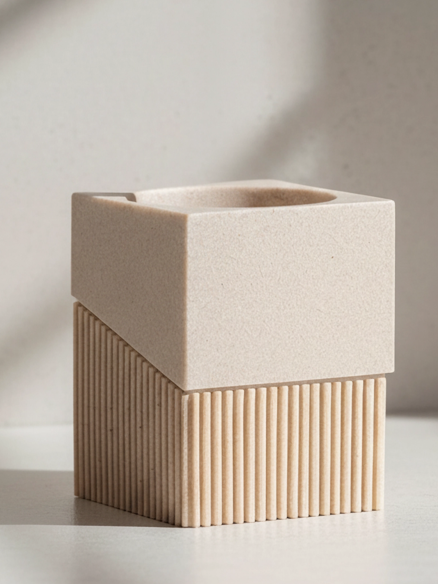 Ершик для унитаза PERFECTO LINEA Element бежевый с подставкой (35-618501) — фото 1