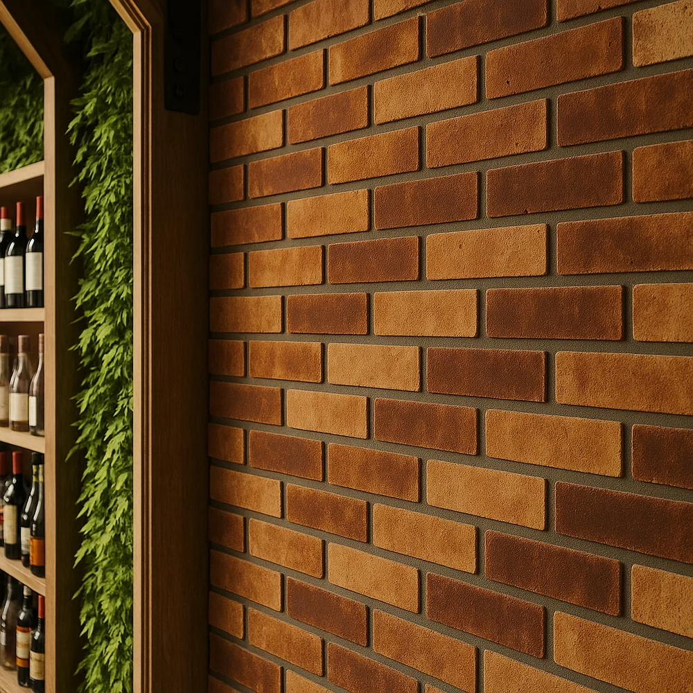 Плитка клинкерная "Бежево-Коричневый" для внешней и внутренней отделки фактура Ф0 размер 250x70x4мм