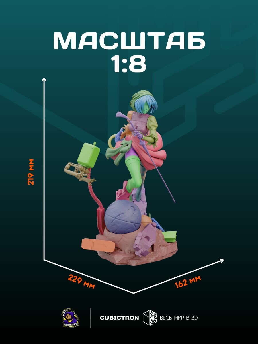 3D фигурка "2B" из видеоигры NieR Automata, белая, 219 мм — фото 1