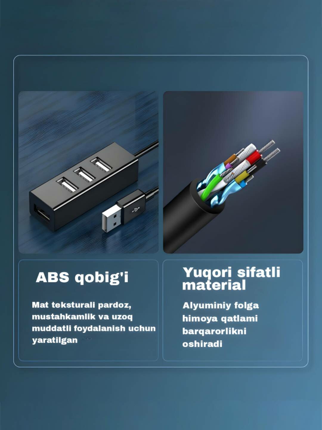 USB 2.0 концентратор с 4 портами – универсальный USB-хаб для компьютеров и ноутбуков