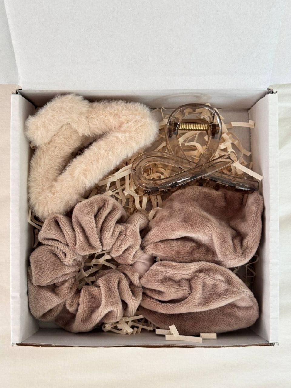 Крабик-заколка, резинки для волос женский, акрил/пластик/искусственный мех