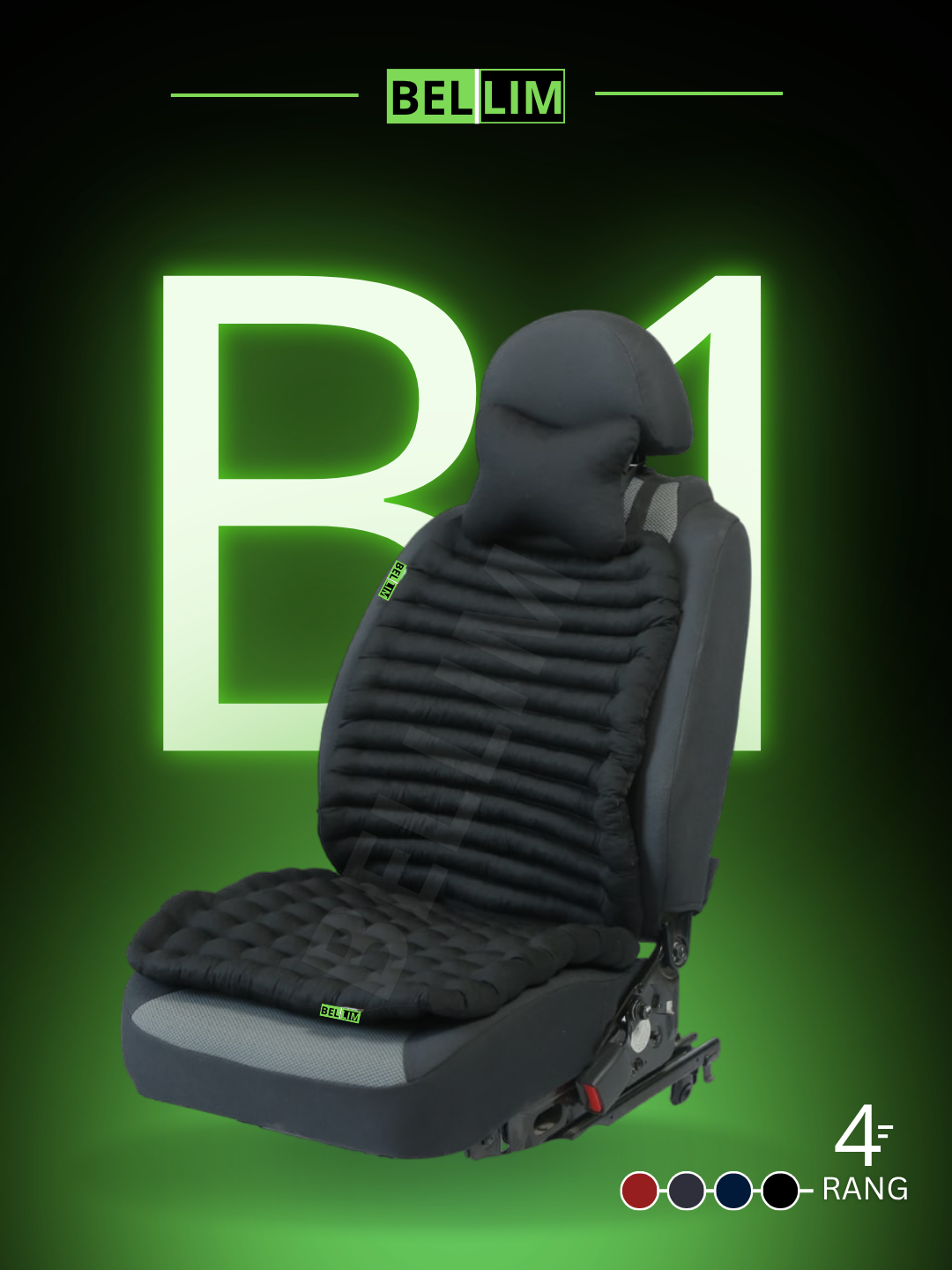 Ортопедические накидки для автомобилей, BELLIM, 3 в 1, B-1, Черный, “Отличный выбор в подарок”