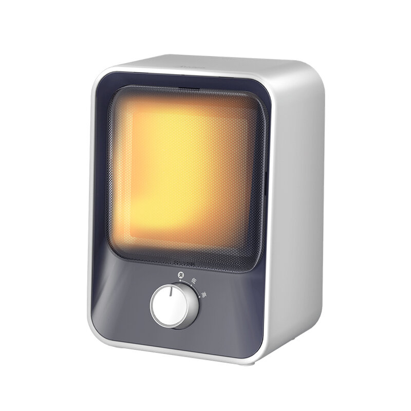 Портативный обогреватель Midea HFU15D настольный черно-белый для офиса