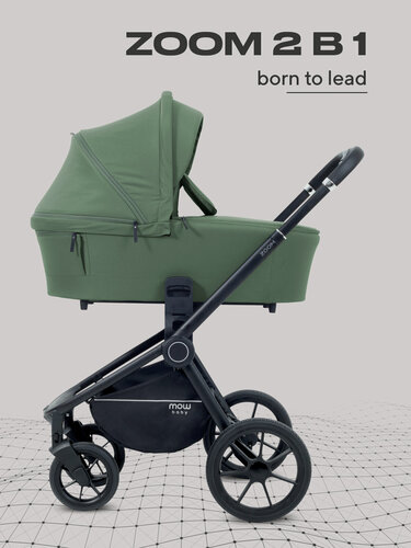 Изображение товара Коляска для новорожденных 2 в 1 MOWBaby ZOOM универсальная RA086 Olive