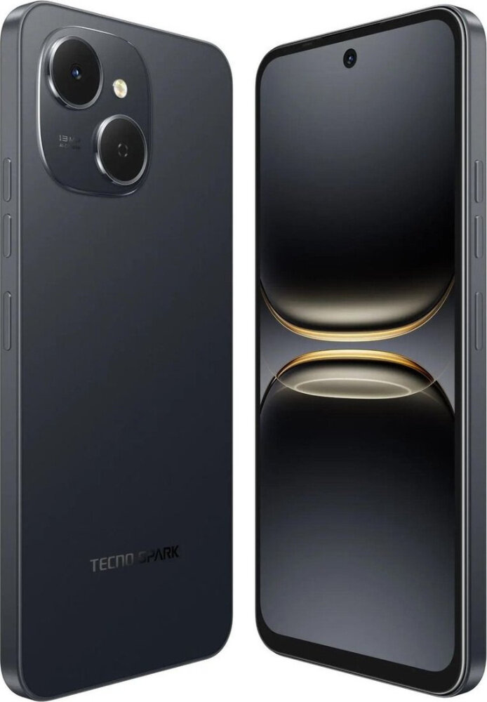 Смартфон Tecno Spark 40C 4GB/128GB (черный), экран 6.67", камера 13 Мп, аккумулятор 6000 мАч