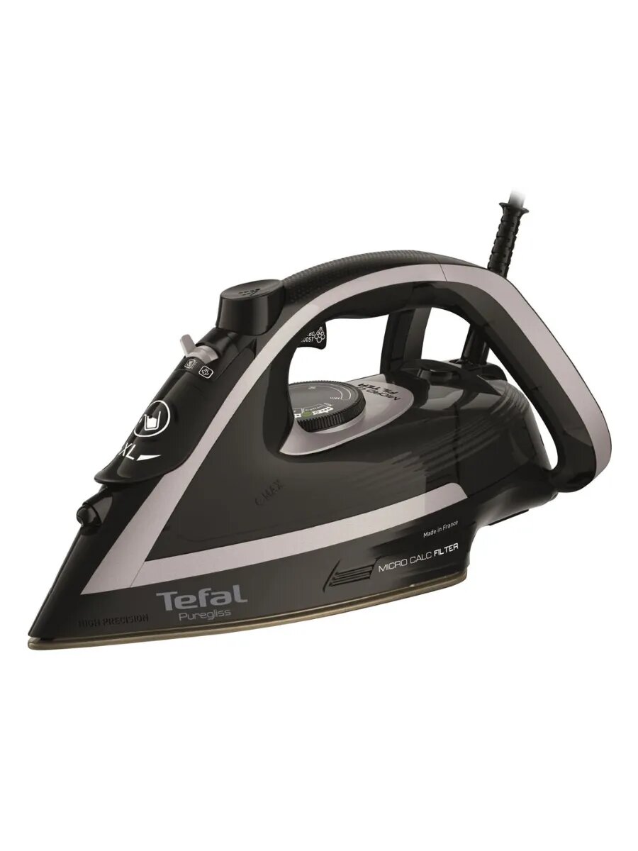 Паровой утюг для одежды Tefal Puregliss FV8062E0 , 3000Вт с вертикальным отпариванием — фото 1