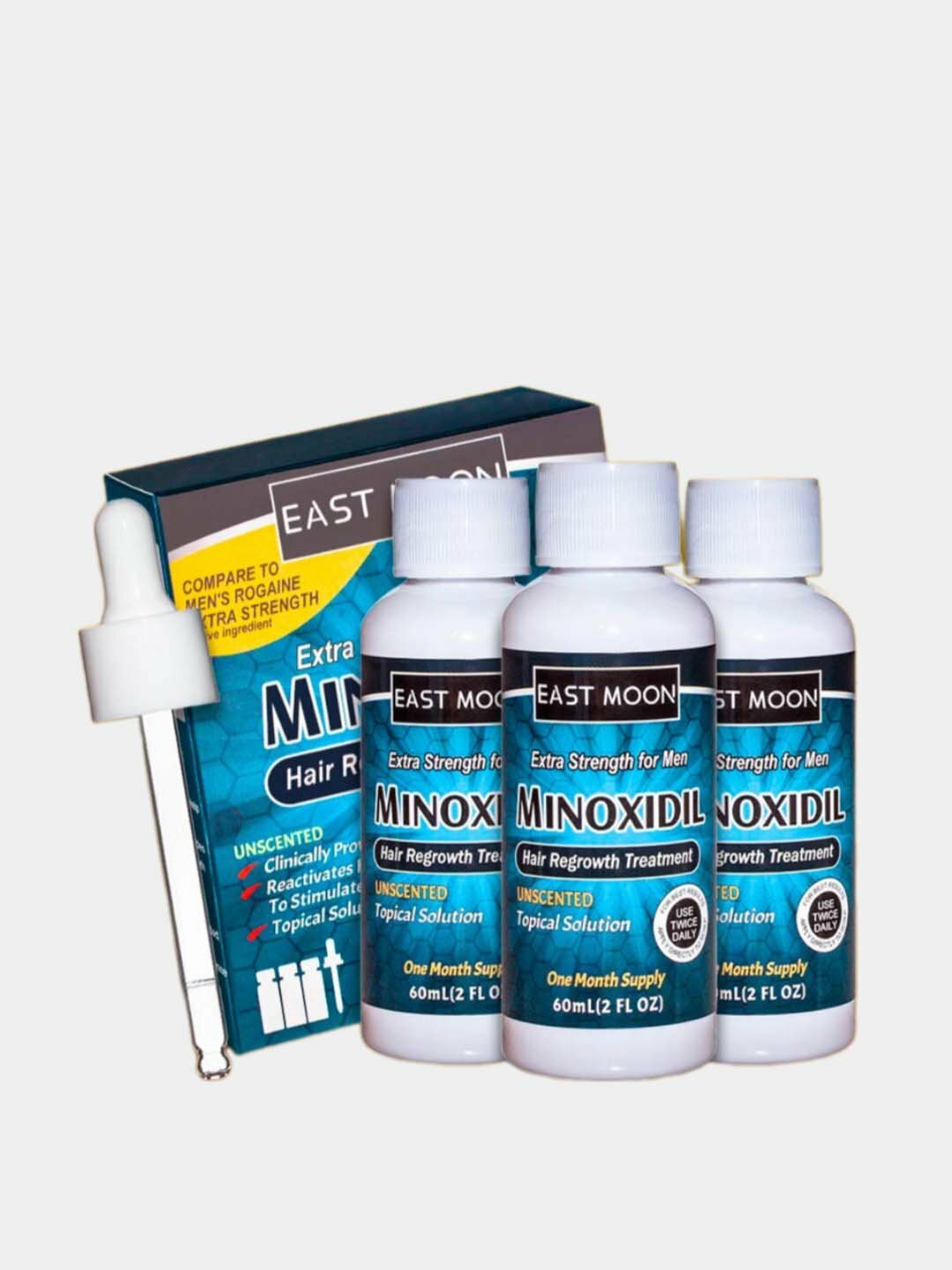 Миноксидил "EAST MOON", для бороды, с миноксидилом 5%, для роста волос, 60мл — фото 1