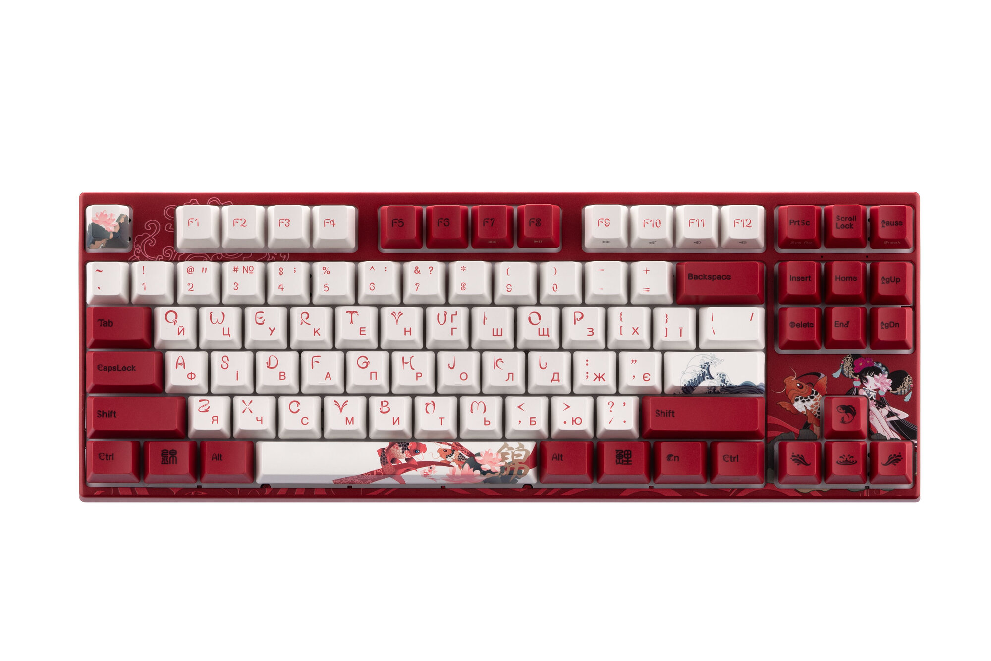 Клавиатура механическая Varmilo VEM87 Koi EC V2 Sakura 87 клавиш USB White LED EN/UKR