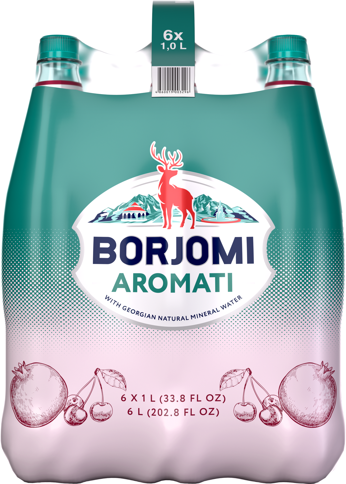 Aromatic с ароматом вишни и гранатавишня, гранат, 1 л, пластиковая бутылка, 6 шт.