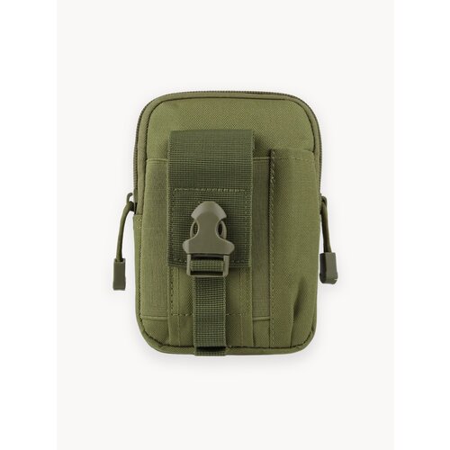 Походный подсумок тактический поясной оливковый с двумя отделениями на молнии