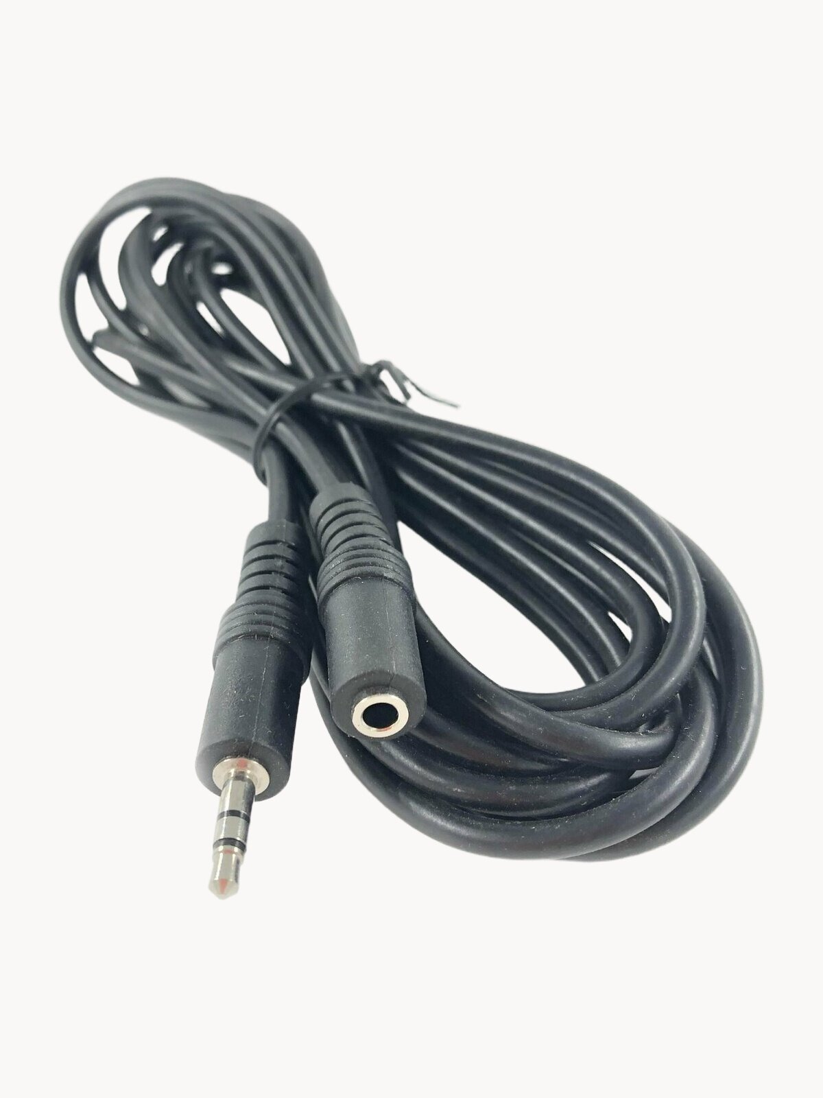 Шнур 3.5мм "штекер" - 3.5мм "гнездо" стерео OD4.0мм круглый 3 метра (удлинитель для наушников)