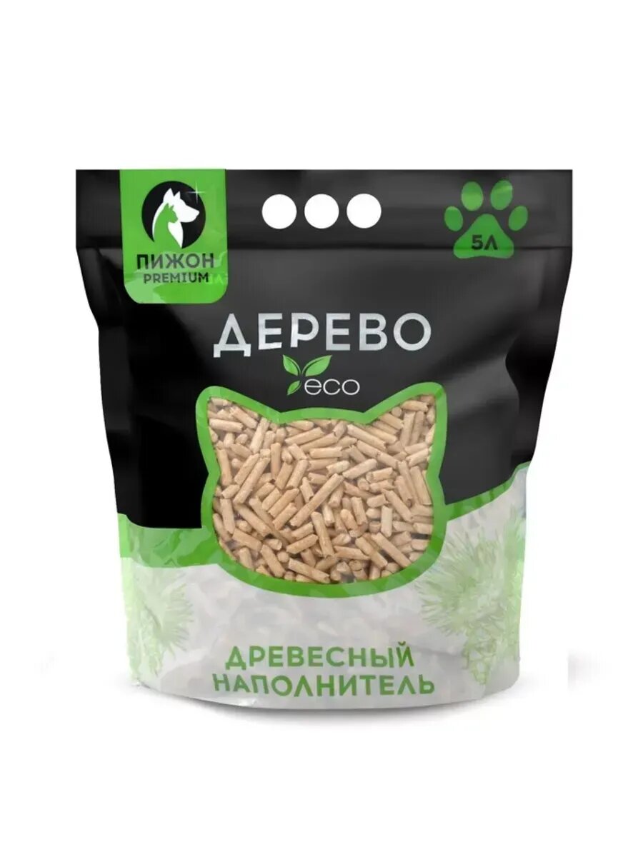 Древесный наполнитель для животных, белые пеллеты