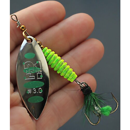 Блесна вертушка Long Pontoon21 treble hook synchrony #3.0 на щуку и окуня