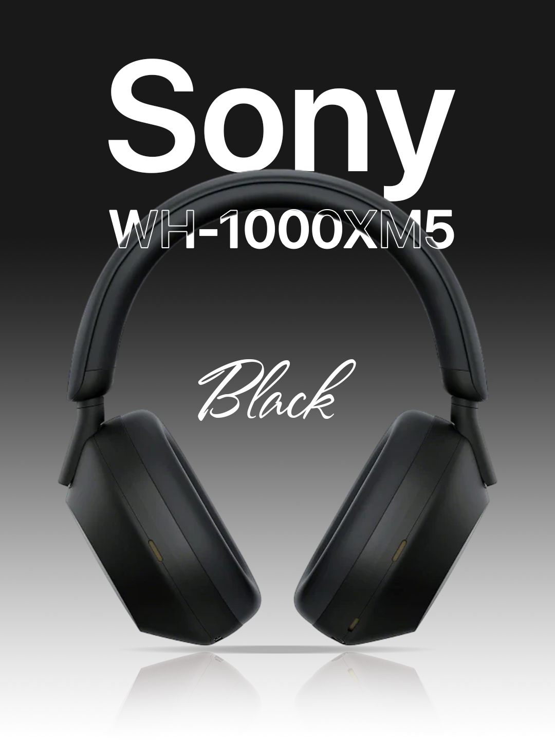 Наушники Sony WH-1000XM5, беспроводные, Bluetooth 5.2, ANC, шумоподавление в цвете Чёрного.