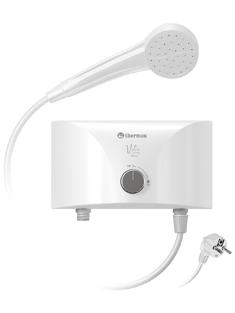 Водонагреватель проточный Thermex Vetro 3500 shower электрический