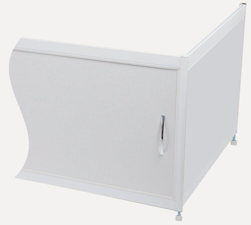 Изображение товара Экран под ванну торцевой (боковой) Emmy "Бланка 80" Правый белый, панель ПВХ-пластик, каркас алюминиевый профиль