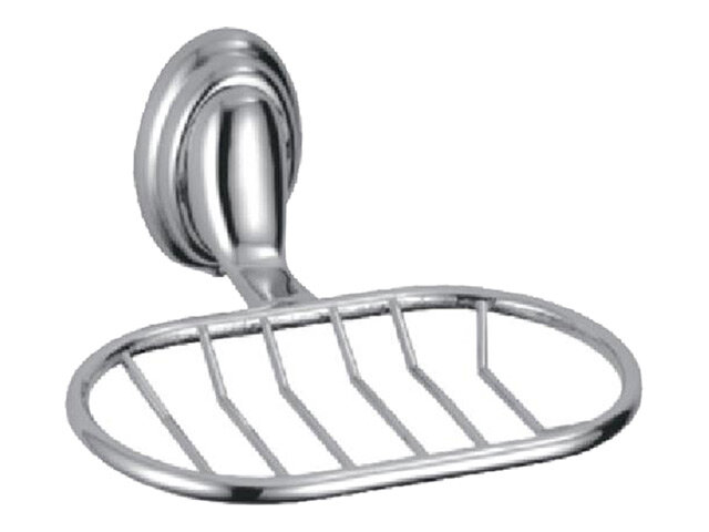 Мыльница-решётка LEDEME L1502-1 настенная овальная хромированная латунь