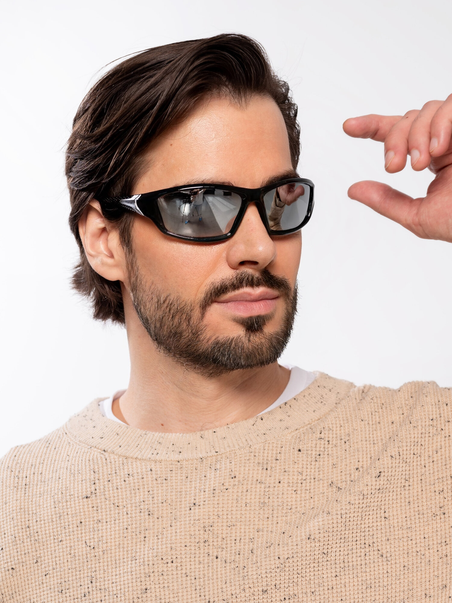 Солнцезащитные очки Zabologen, серый/черный — фото 1