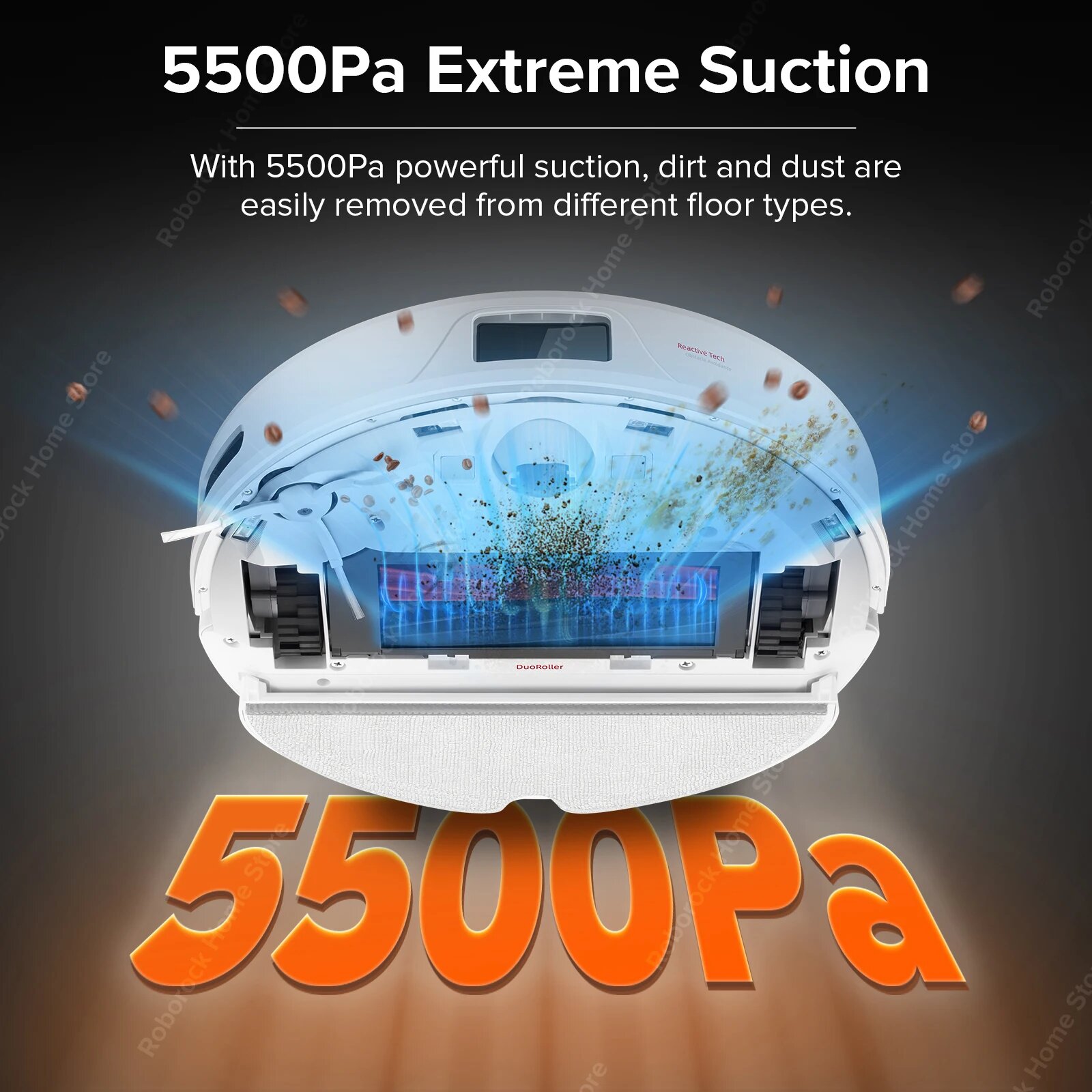 Робот-Пылесос Roborock Q8 Max (Русская Версия) Белый, Мощность Всасывания 5500 Па, 3D-Картирование, Сухая/Влажная Уборка — фото 1