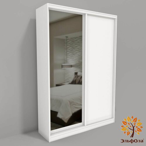 Изображение товара Шкаф-купе ЭльфОла "Гранд" 152*60*240 см, белый, профиль белый