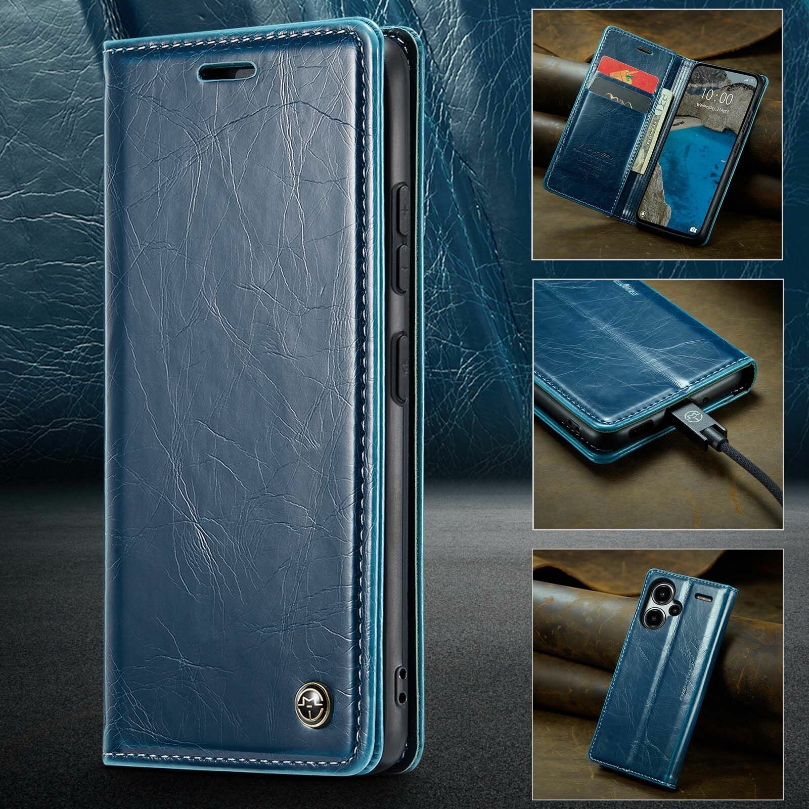 Картинки Caseme Кожаный книжка чехол для Xiaomi Redmi Note 13 Pro Plus+ 5G /Сяоми Нот 13 Про + Редми Нот 13 Про 5G с визитницей из экокожи