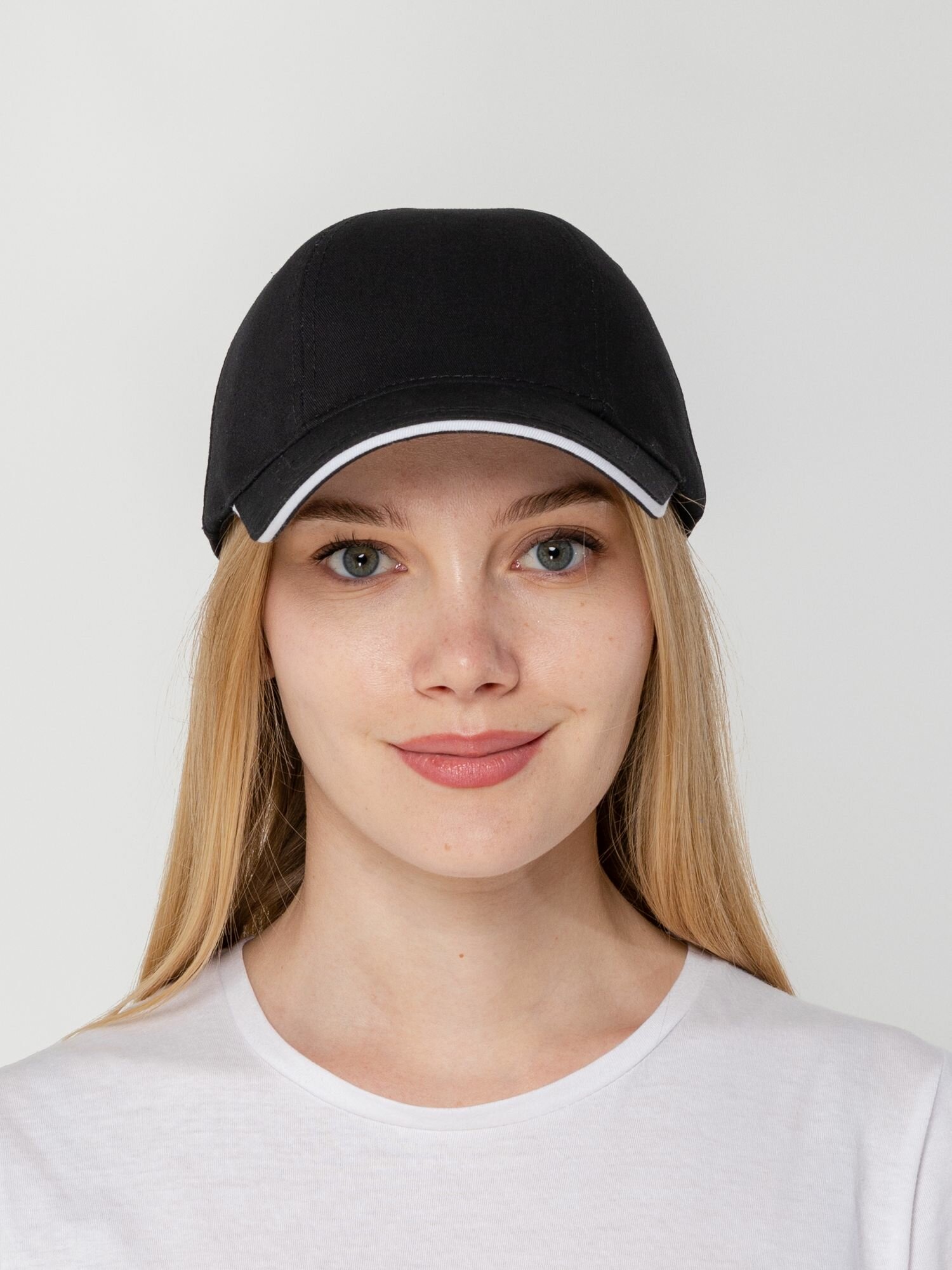 Бейсболка  для мужчин и женщин, размер 56-58, черный — фото 1