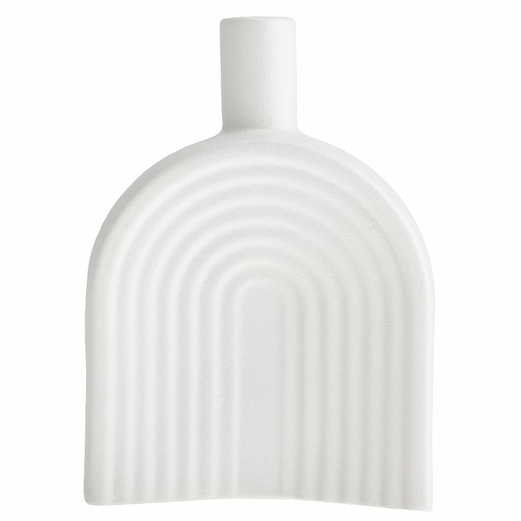 Ваза настольная керамическая "Аравия-арка" 620мл, белый, фактурный глянец — фото 1