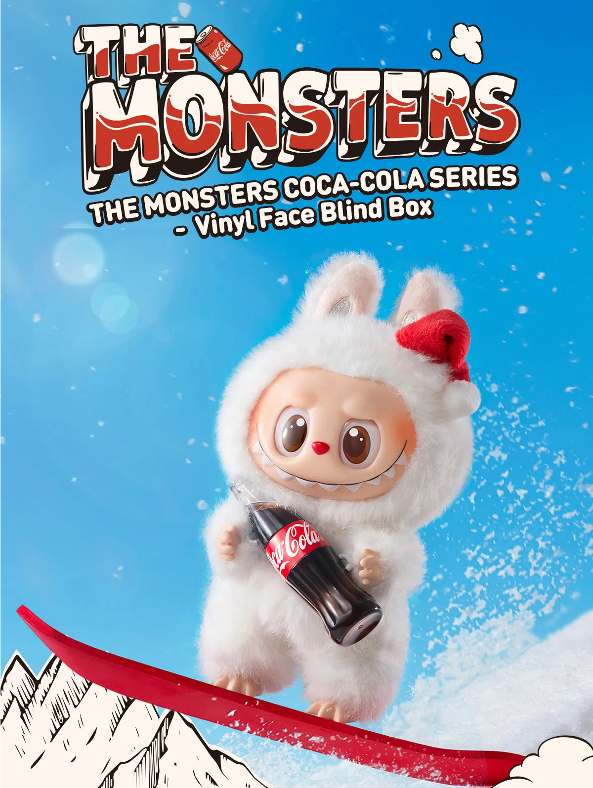 Случайная игрушка - сюрприз из серии THE MONSTERS - COCA-COLA, монстр LABUBU, Лабубу 17 см, реплика — фото 1