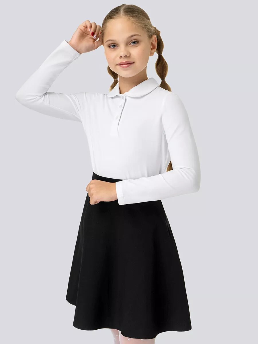 Школьная блуза Happyfox, размер 128, белый — фото 1