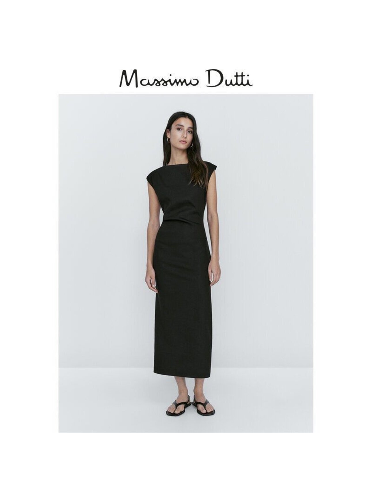 Платье Massimo Dutti, размер 46, total black