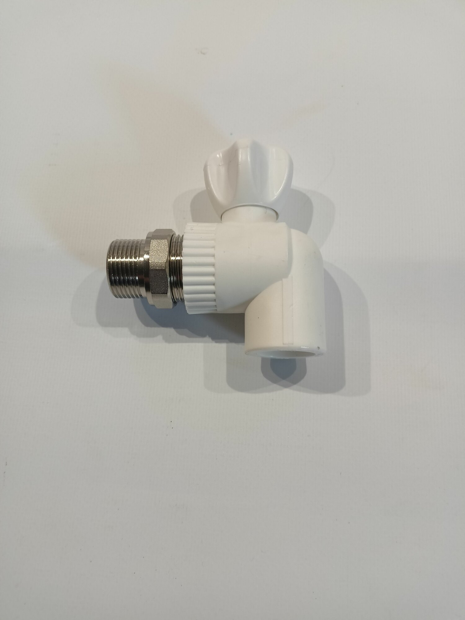 Кран радиаторный шаровый угловой PPR 20х1/2"; НР TIM