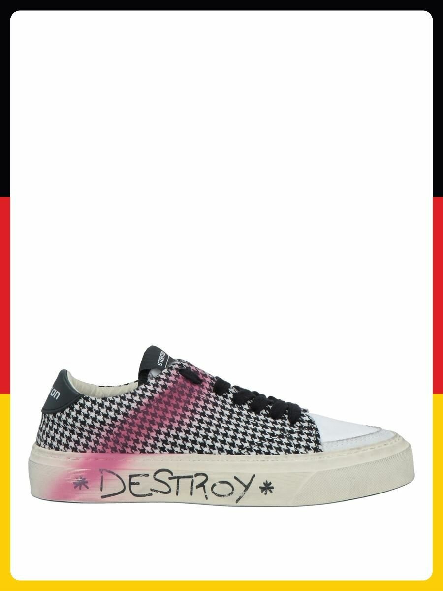 Кеды STOKTON Базовая коллекция, размер 37 EU, черный, белый