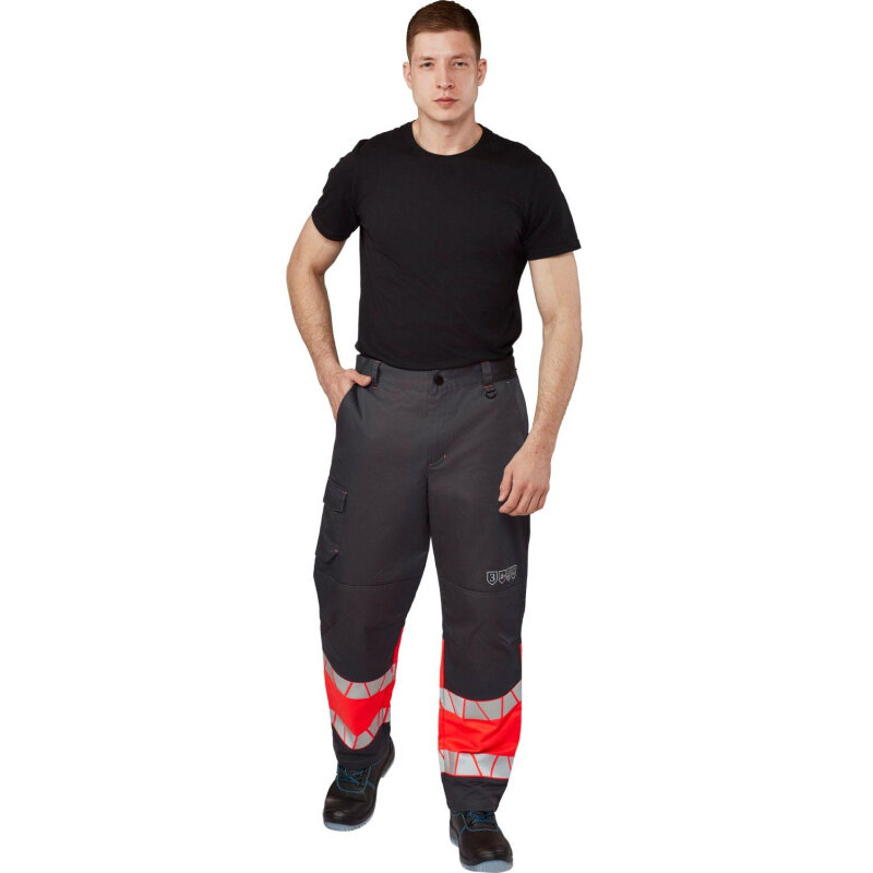 Брюки летние мужские Равелин красн./графит (р.56-58) 158-164