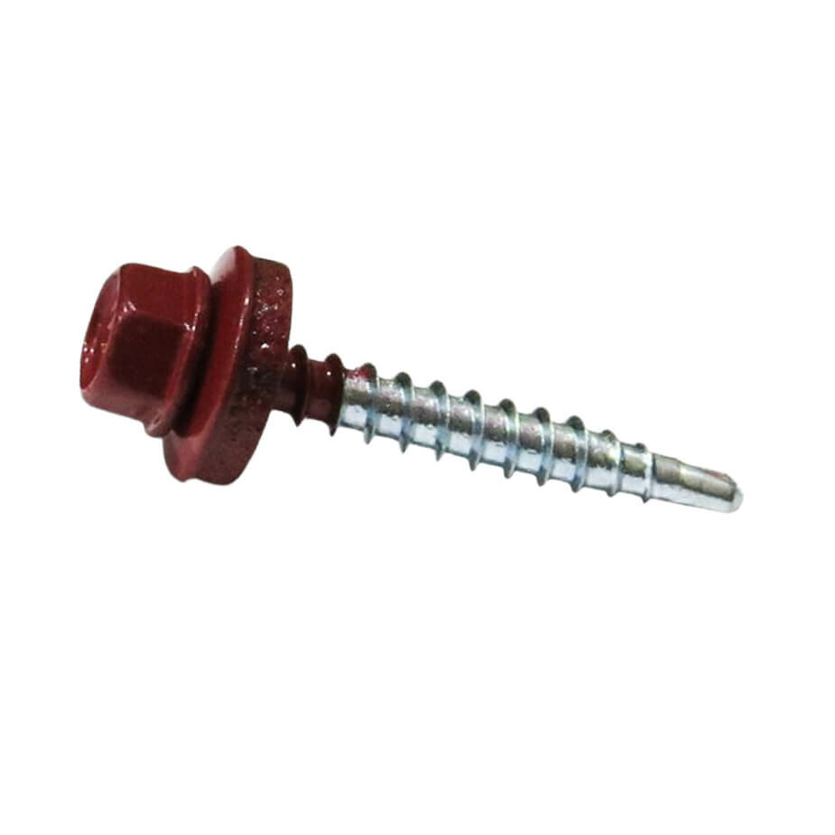 Саморез 48*35 кровельный RAL3003 (цвет - рубиново-красный) (50шт)