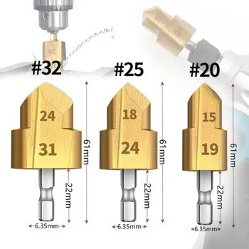 PPR подъемные сверла , PPR Rifting Drill, PPR Expansion Drill Bits , Используется для расширения водопроводных труб ,3 шт 15-19/18-24/24-31 мм