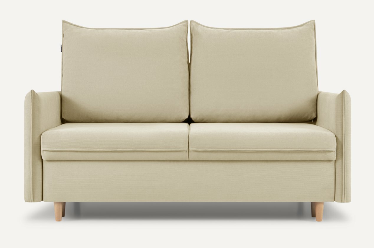 Диван раскладной Divan.ru Слипсон Мини Linia Beige, велюр, бежевый