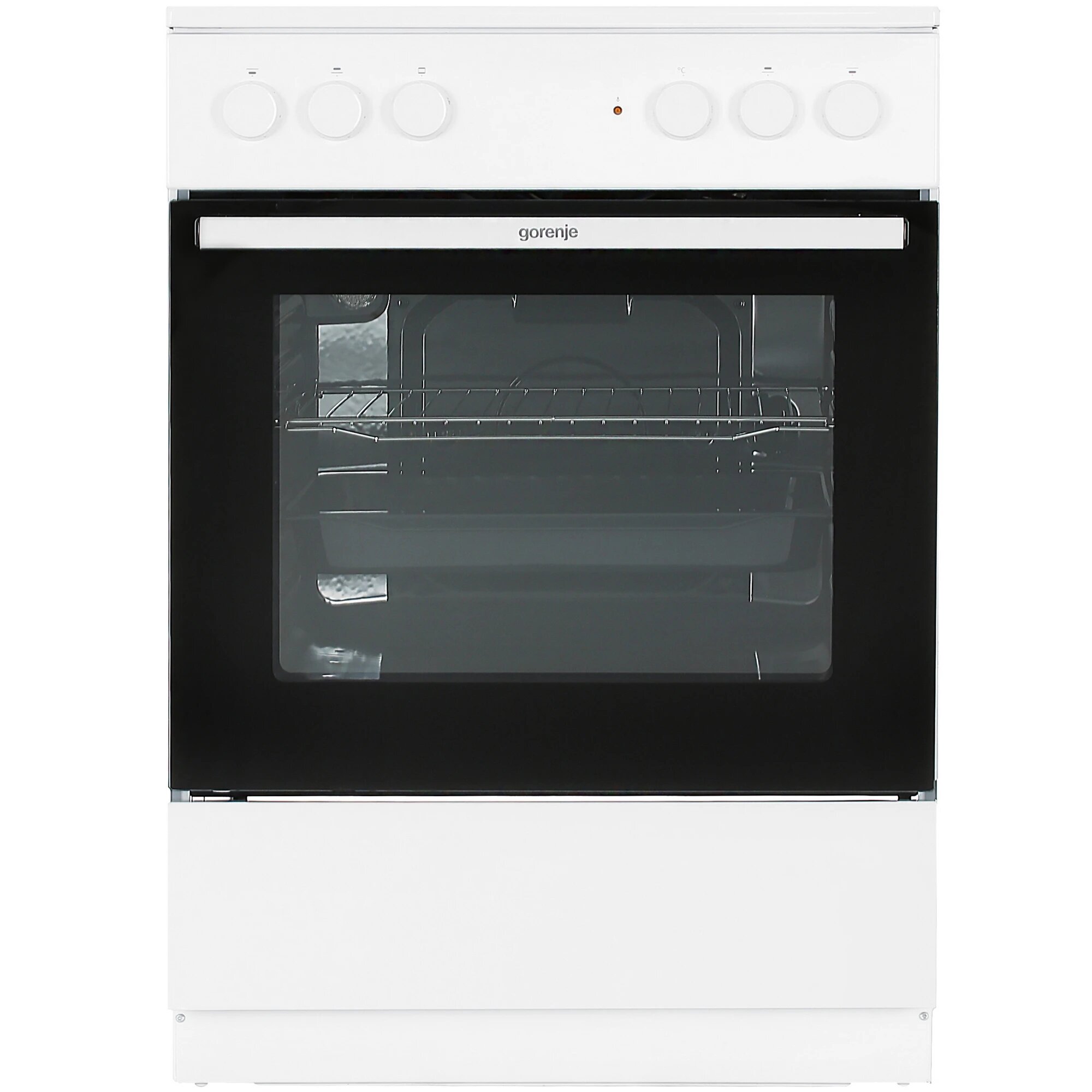Электрическая плита Gorenje GEC6A11WG, стеклокерамическая поверхность, 4 конфорки