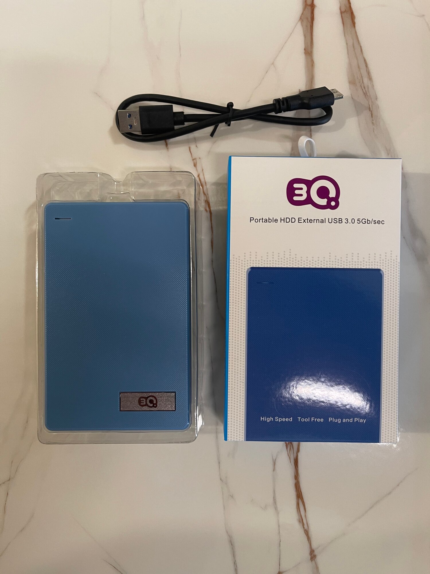 Внешний жесткий диск HDD RMC Portable HDD External 500 ГБ небесно голубой — фото 1