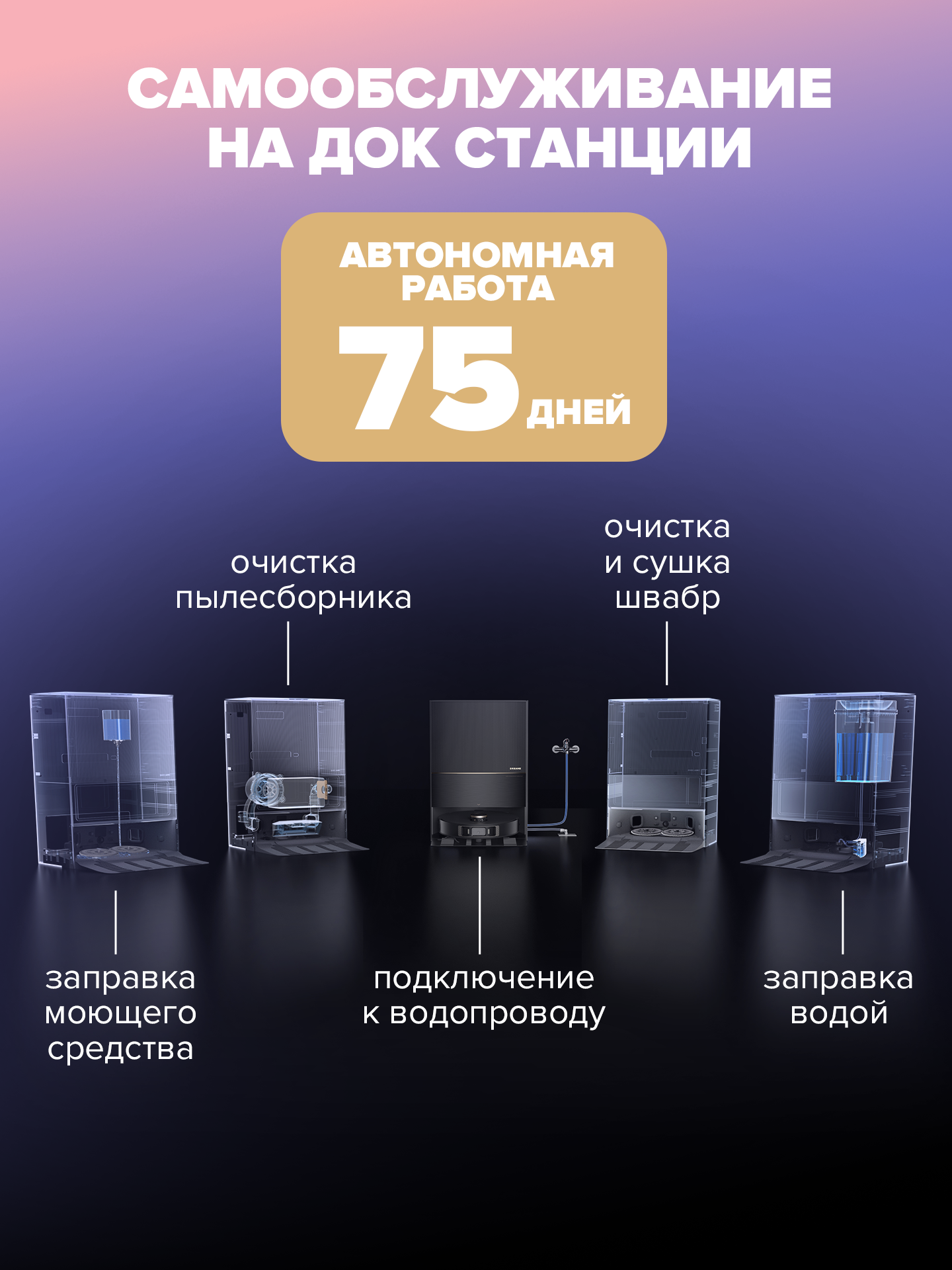 Робот-пылесос с функцией сухой и влажной уборки, Dreame L30 Ultra, голосовое управление, чёрный — фото 1