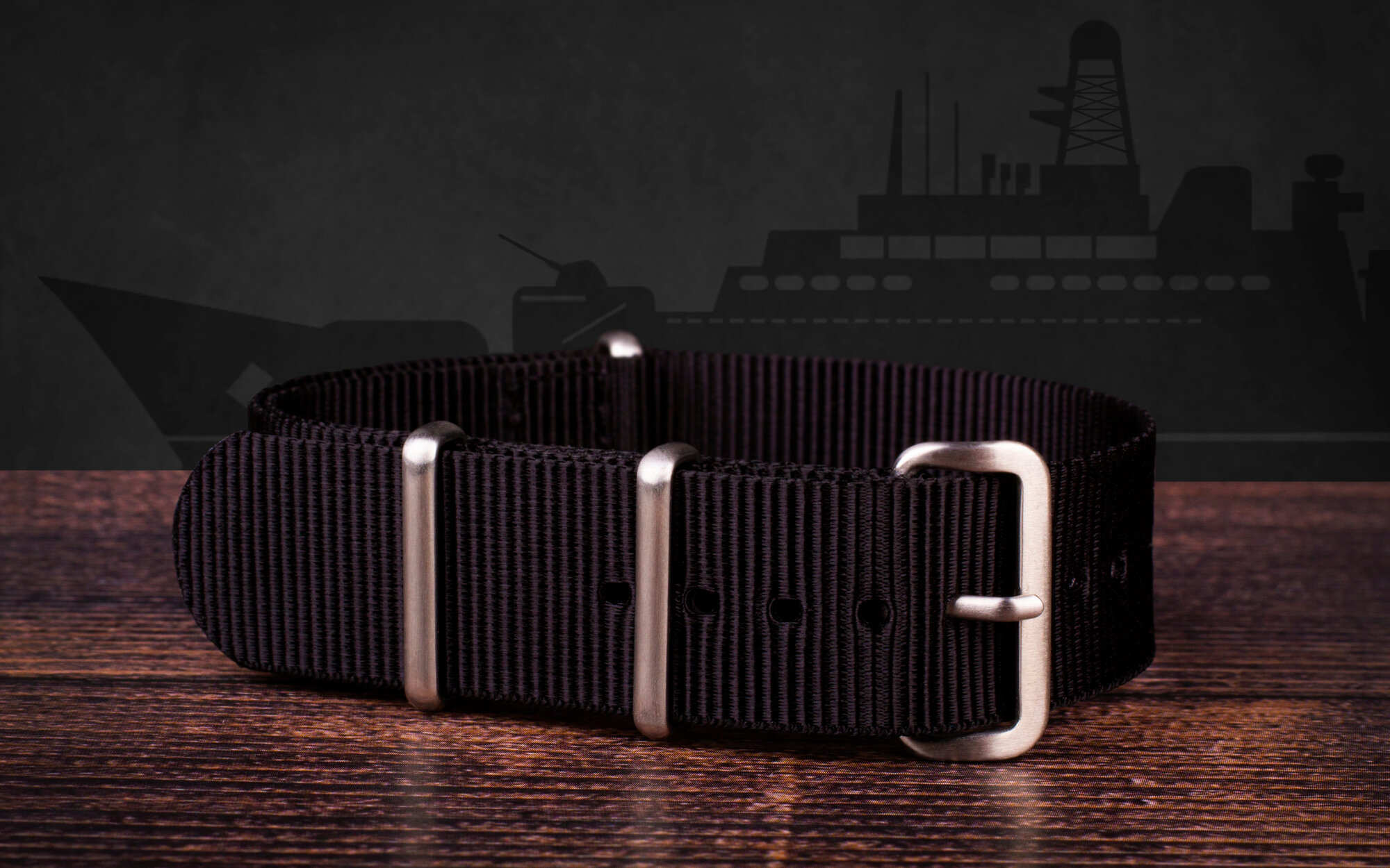 Ремешок KMV, размер 20, черная — фото 1