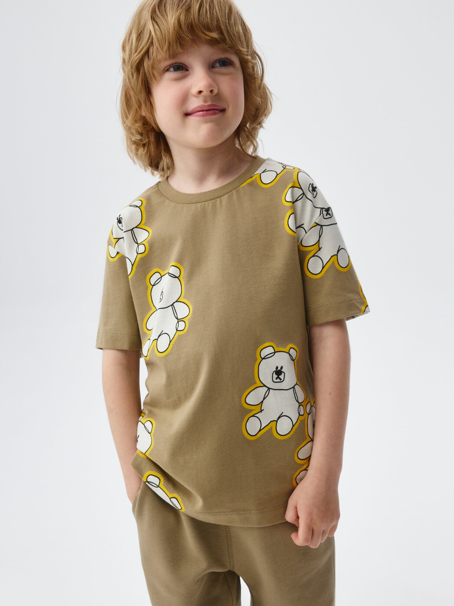 Футболка Sela размер 116 хаки