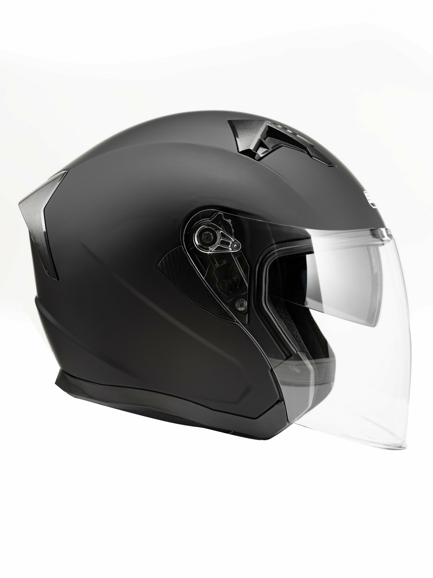 Шлем дорожный открытый SHOCK R2 MATT BLACK, ABS пластик, размер M