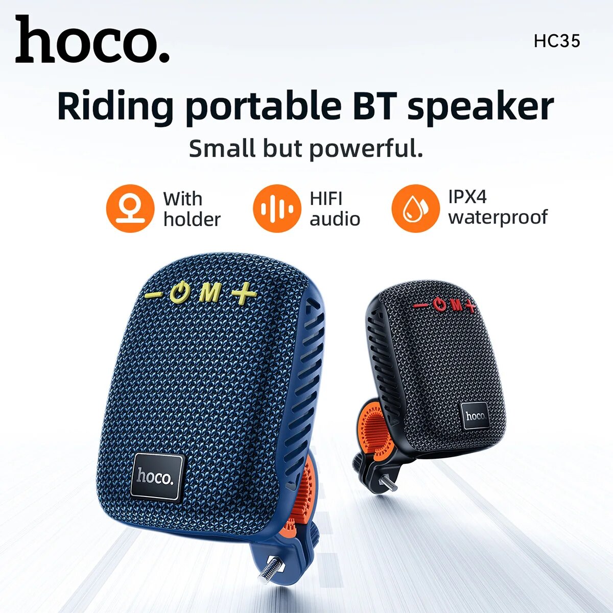 Портативная колонка Hoco HC35 (black) с креплением на велосипед