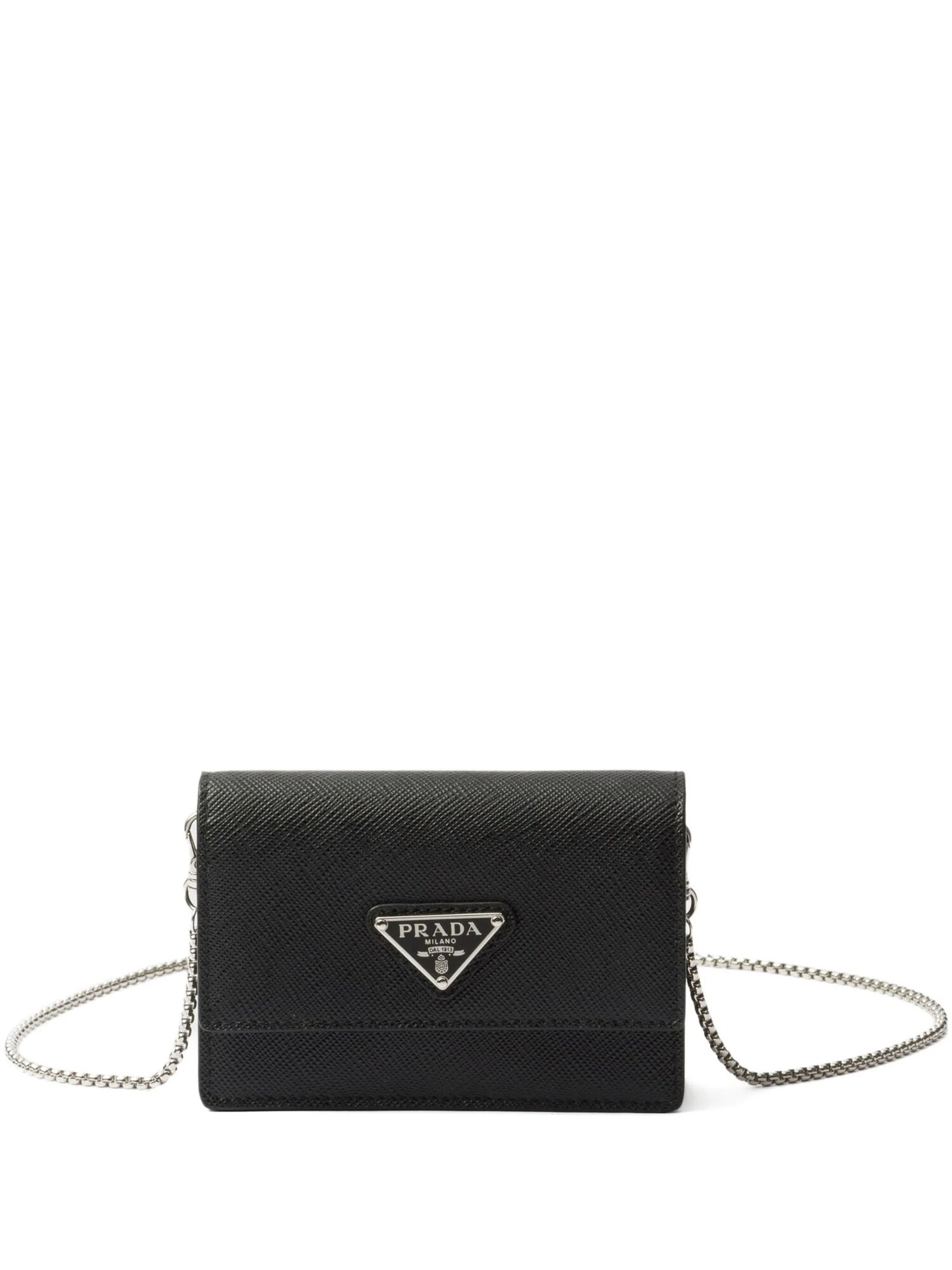 Сумка Prada Мини-сумка из сафьяновой кожи, черный