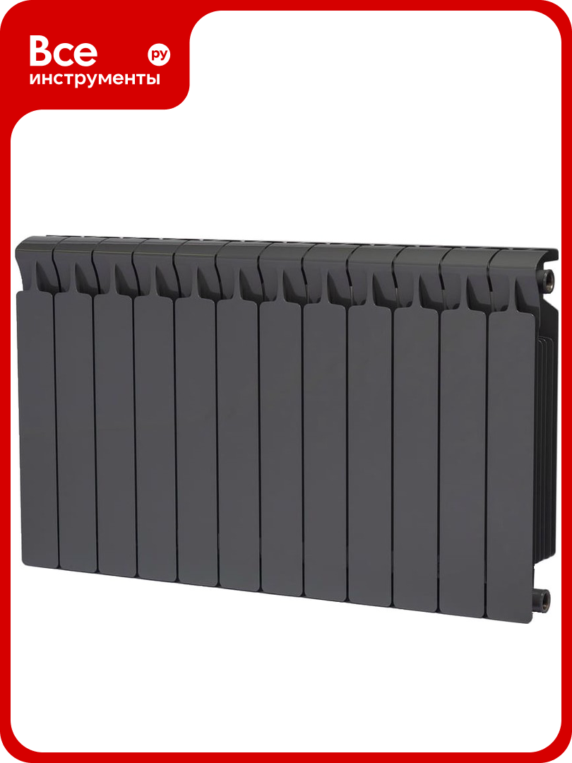 Биметаллический радиатор RIFAR MONOLIT 500 Титан 12 секц. бок. R-MN-500-12-TI