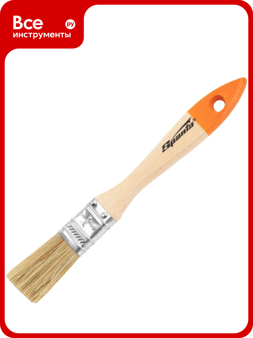Плоская кисть Slimline 3/4 SPARTA натуральная щетина деревянная ручка 824155