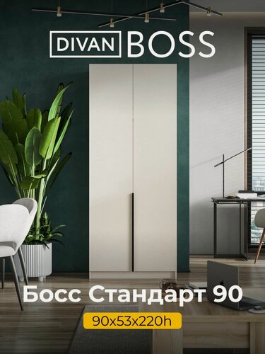 Изображение товара Шкаф распашной, BOSS STANDART, 90х53х220 см, 2х дверный, кашемир