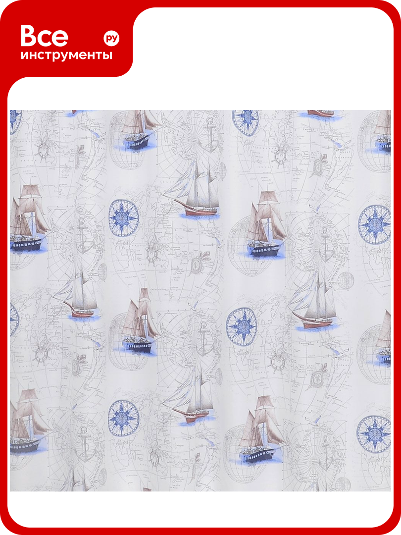 Штора для ванной комнаты Bath Plus 180х200 Blue boats ch17049
