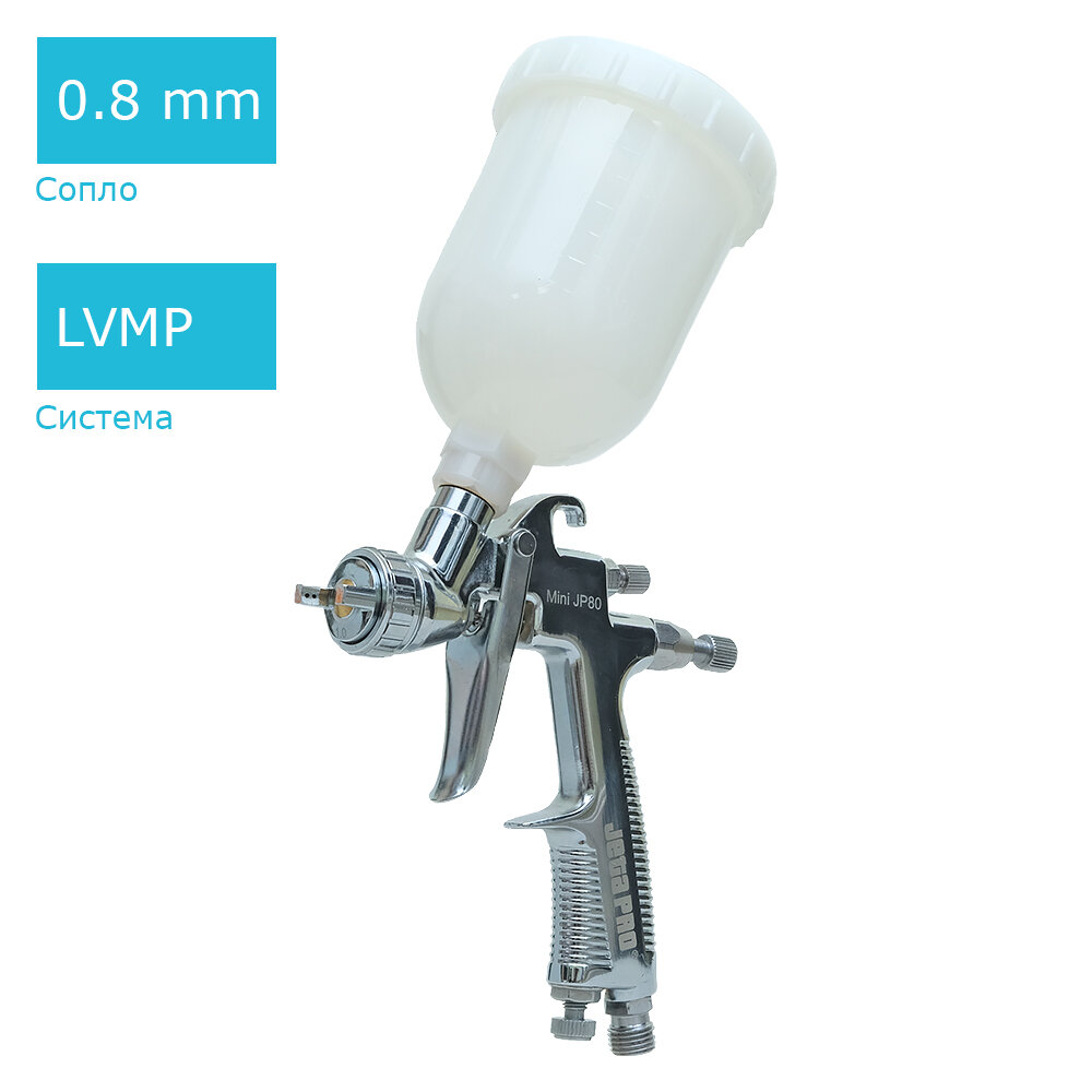 Мини краскопульт 08 мм LVMP Jeta Pro MINI JP80 с бачком 025 л
